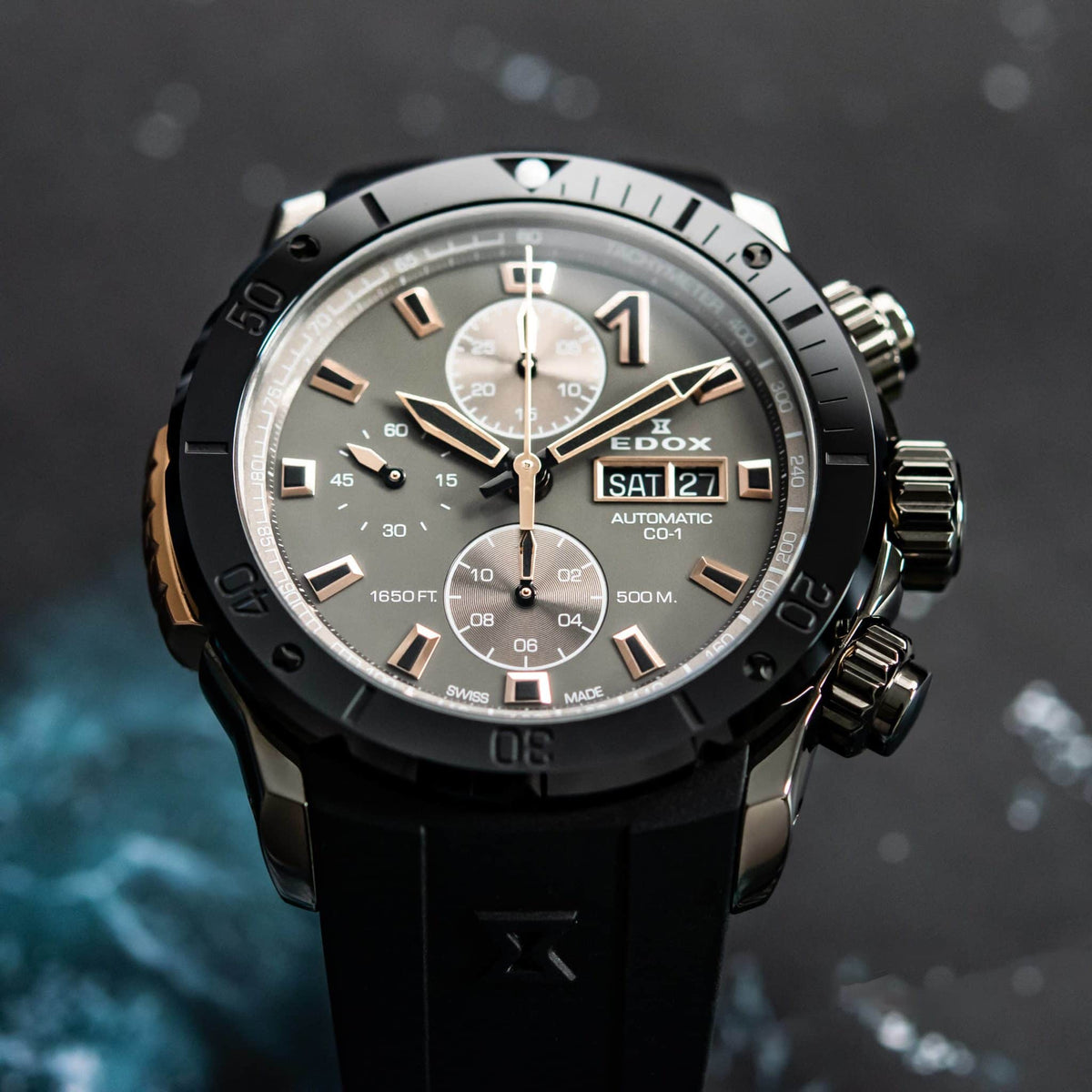 EDOX CO-1 Chronograph Automatic - 01128-37GNRCA-GNR