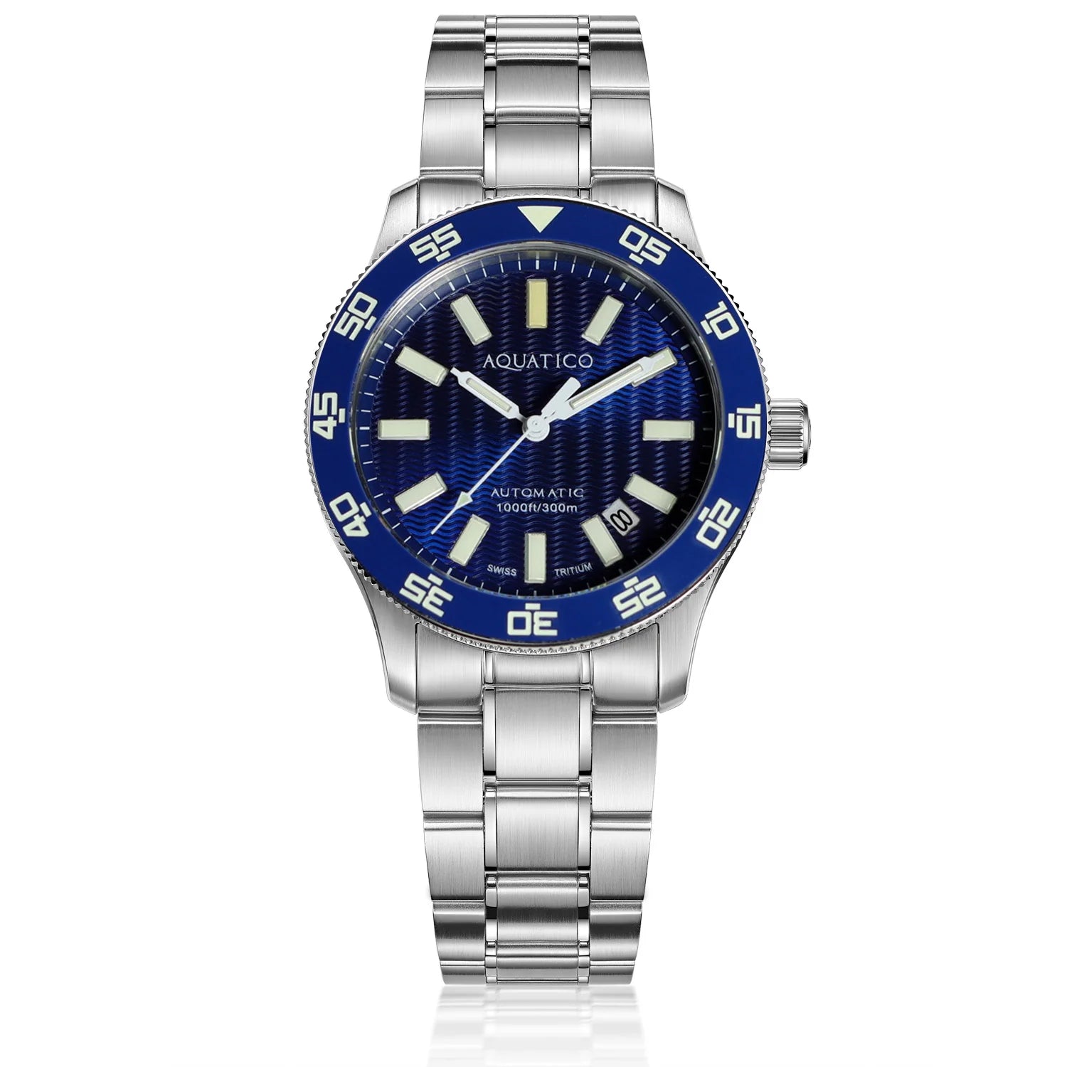 Aquatico Sea Dragon Tritium T100氣燈 潛水機械錶 Blue Dial
