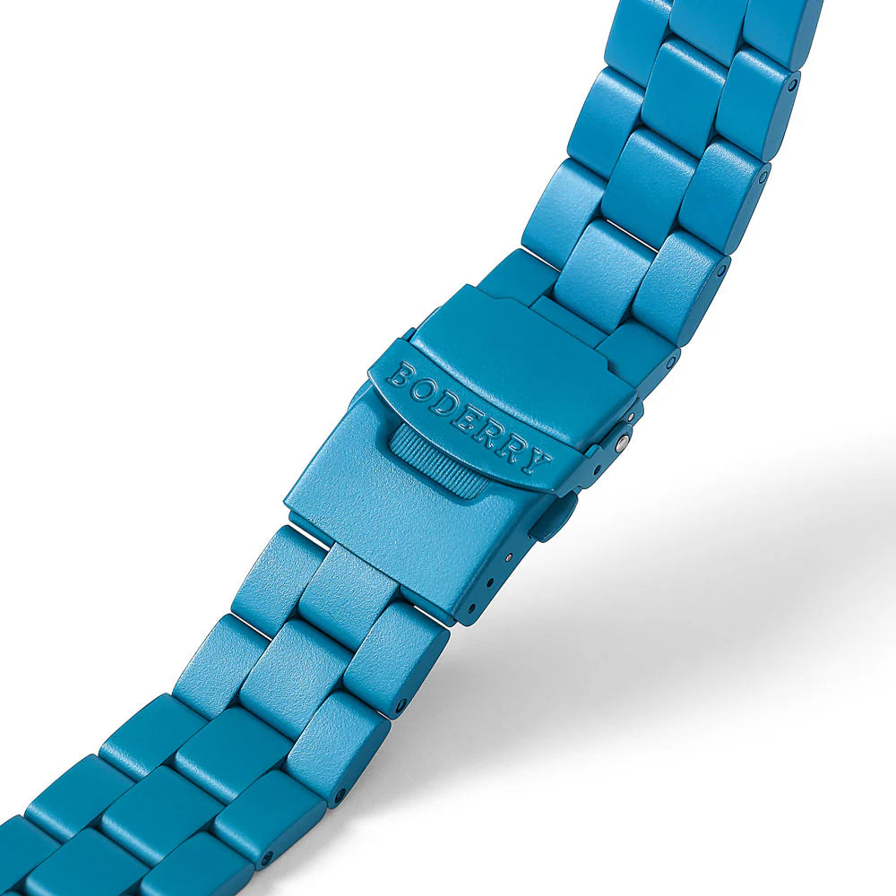 strap and buckel Boderry VOYAGER 72-Hours Titanium Automatic - BD-A19TBC-N03 Cerulean Blue