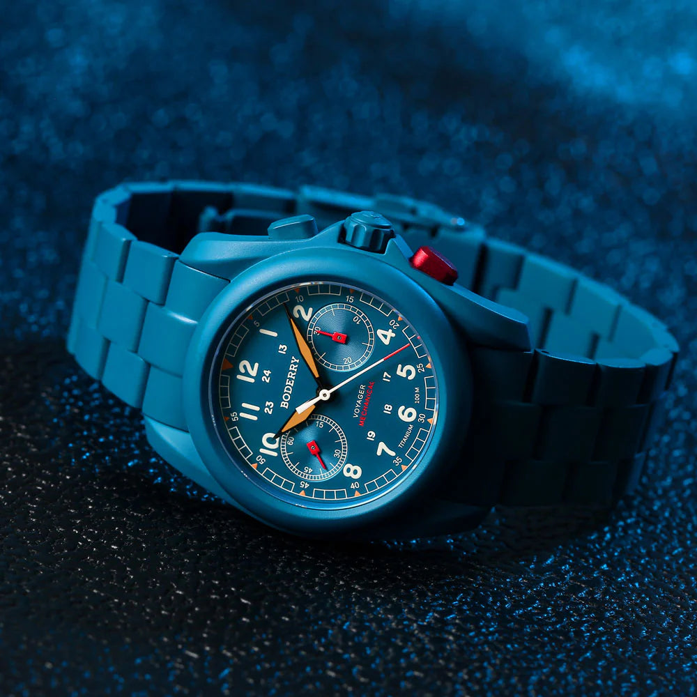 Boderry VOYAGER Chronograph Titanium - BD-M02TBC-03B Blue
