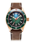 Aquatico Super Star Bronze Tritium T100氣燈 青銅潛水機械錶 Green Dial