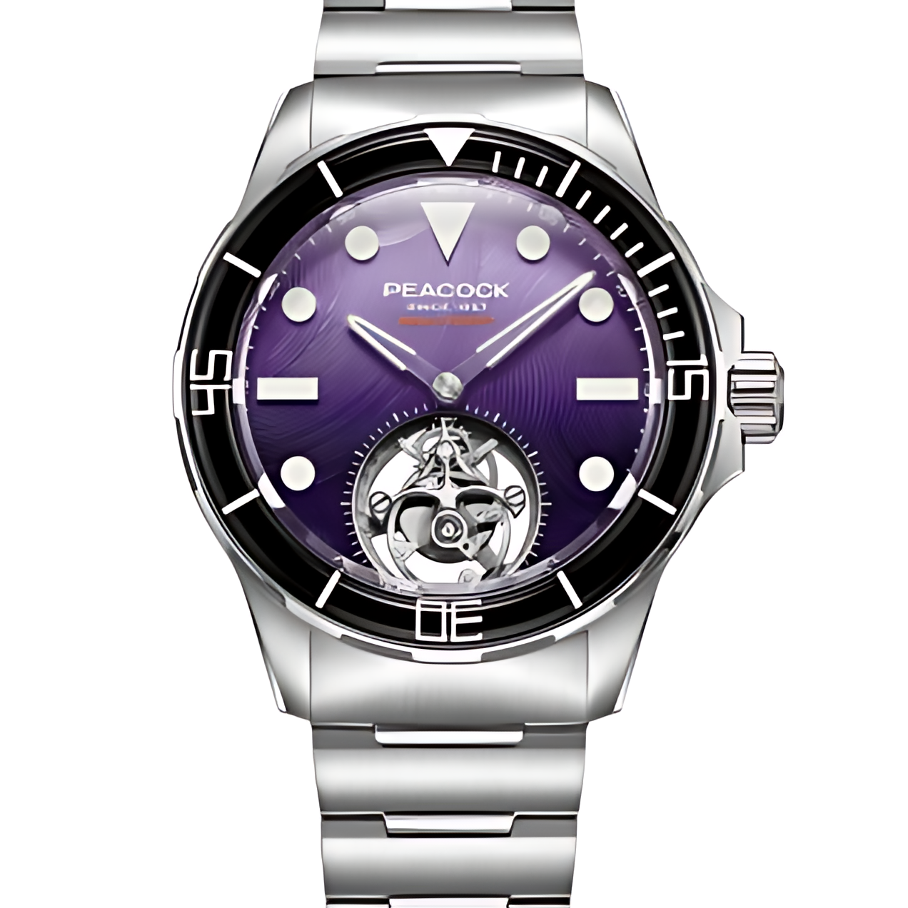 Peacock HAIYI Tourbillon Watch Diver [Limited Edition] - 孔雀海翼陀飛輪潛水錶 [限量版] - PFG0601.03 Purple