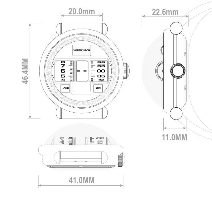 Vortichron Double Roller Automatic Watch - Steel