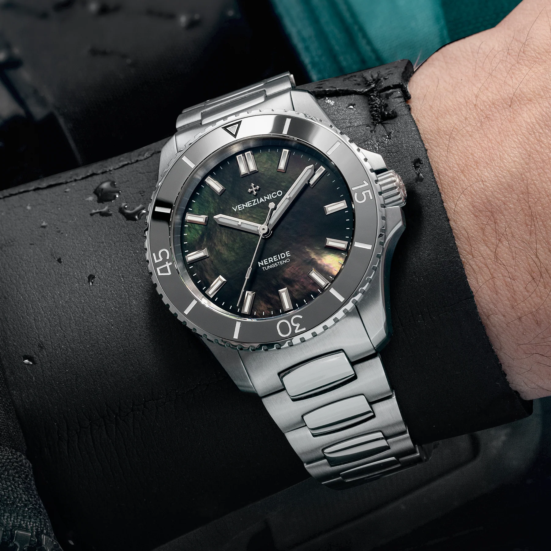 Venezianico Nereide Tungsteno 39 珍珠貝母自動錶 鋼帶版 3121540C