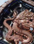 Bonest Gatti 現貨發售龍雕刻水晶自動錶 金色 BG5605-S2 鋼帶