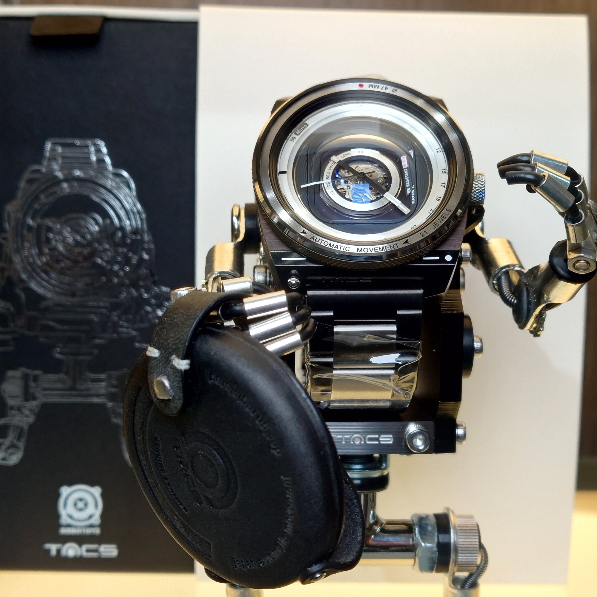 TACS AVL II - Shutter Silver 鏡頭自動錶 TS1803-FR  連機械人套裝