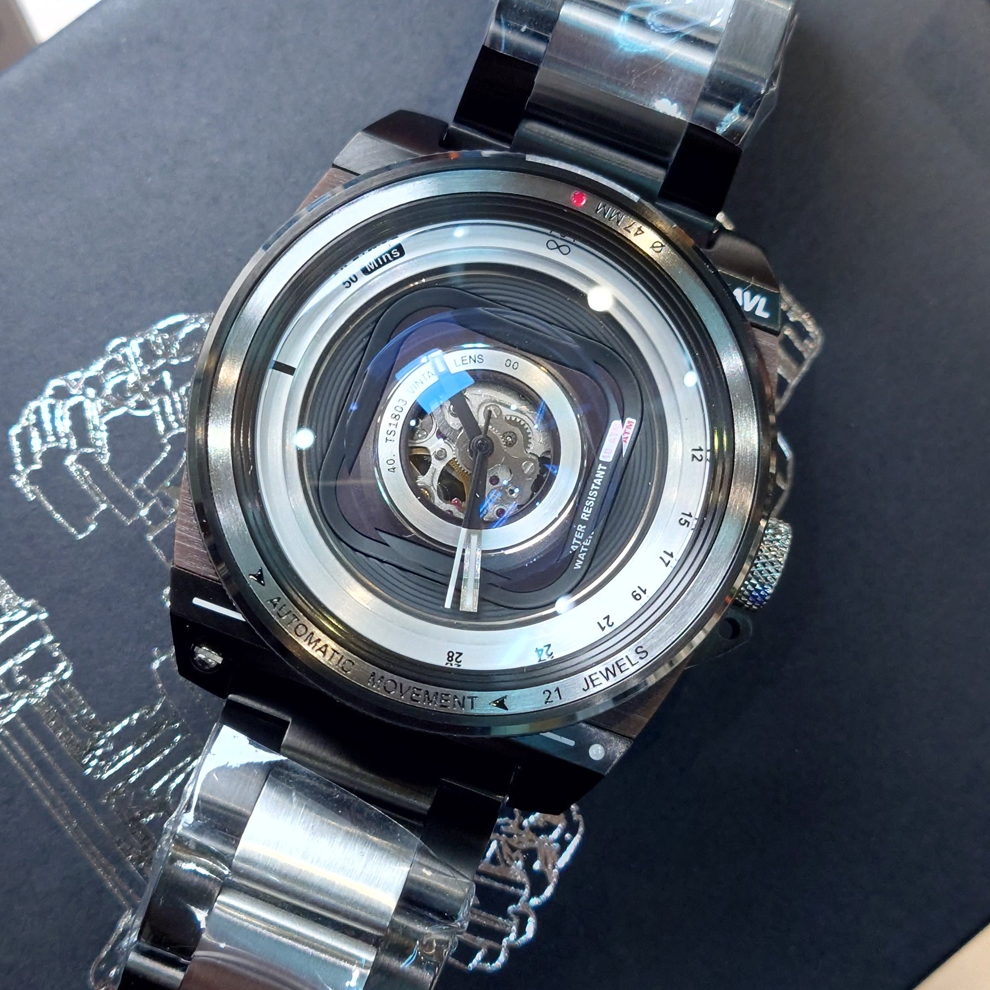 TACS AVL II - Shutter Silver 鏡頭自動錶 TS1803-FR  連機械人套裝