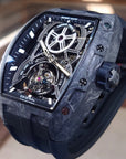 Bonest Gatti 現貨發售酒桶形碳纖維自動陀飛輪手錶 BG7003-R3 BK
