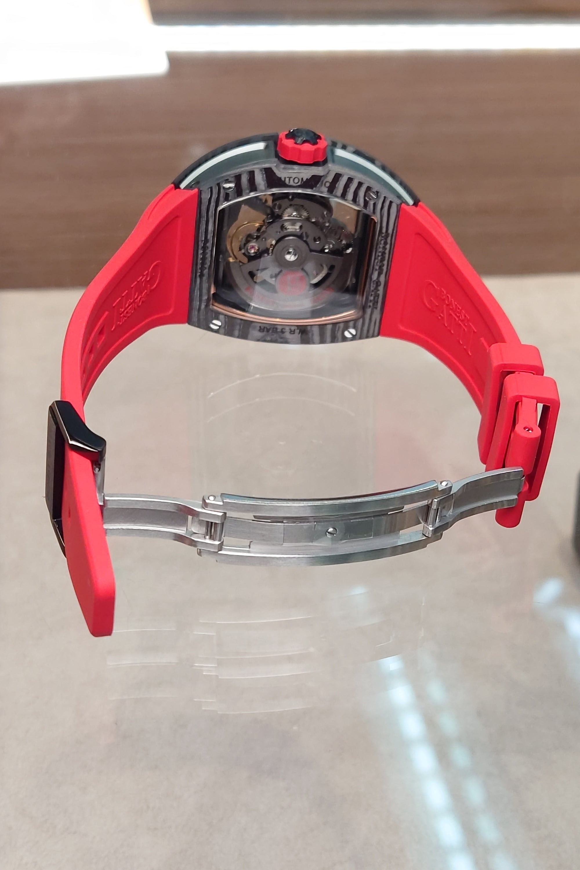 Bonest Gatti 現貨發售 酒桶形夜光碳纖維自動錶 斯巴達勇士-BG9009-R3 Red