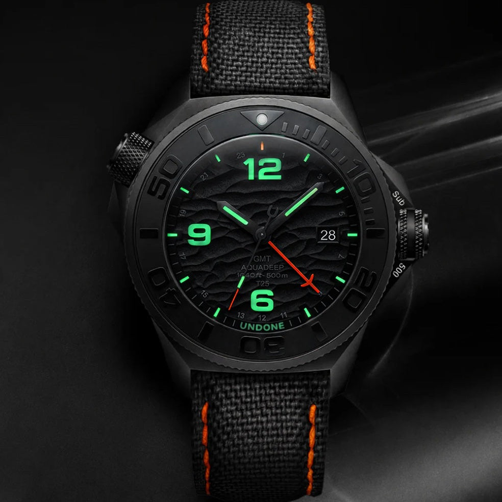 UNDONE Aquadeep Trigalight GMT 500m automatic diver watch