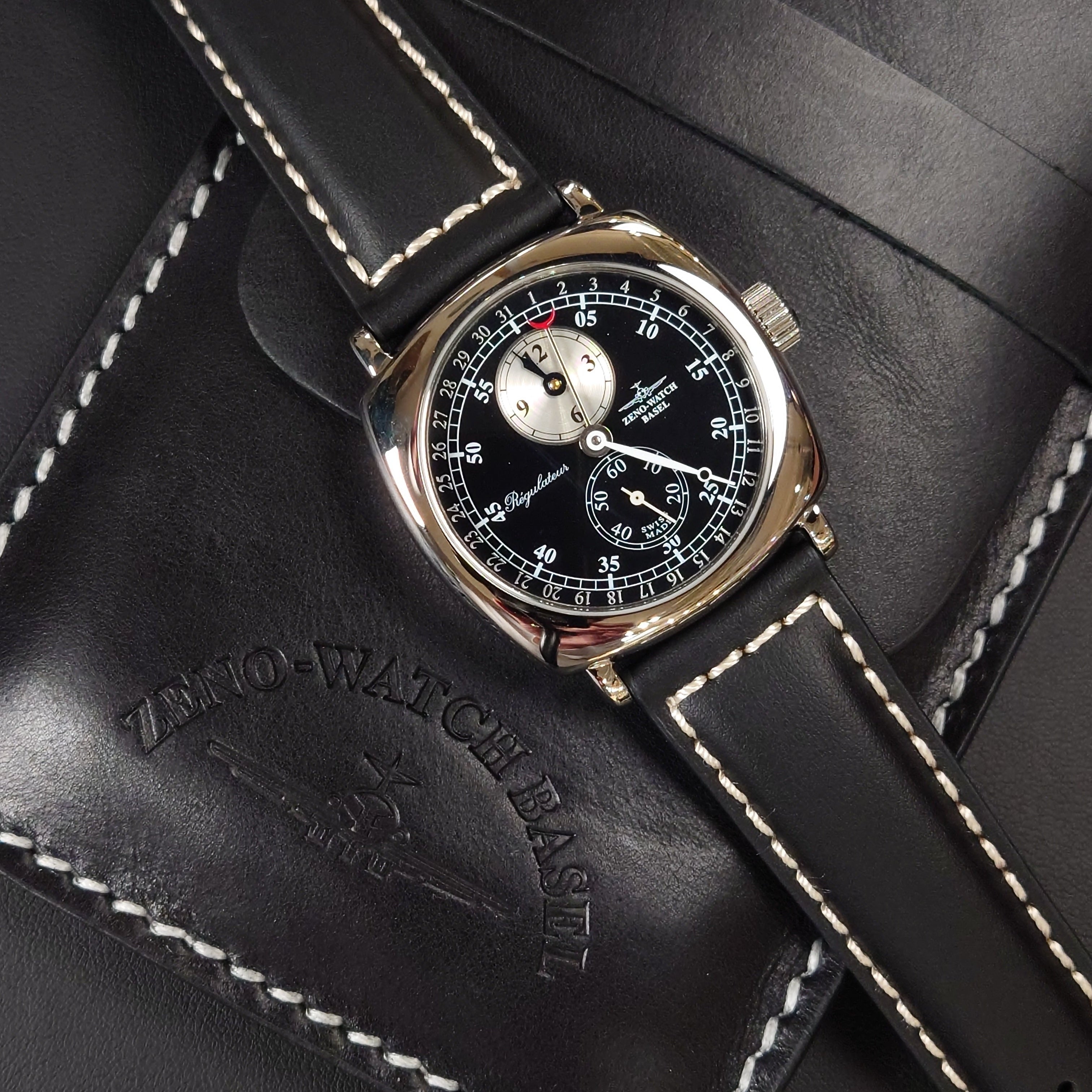 瑞士Zeno-Watch Basel Regulator Hand Winding 手動機械錶400-i13 「三