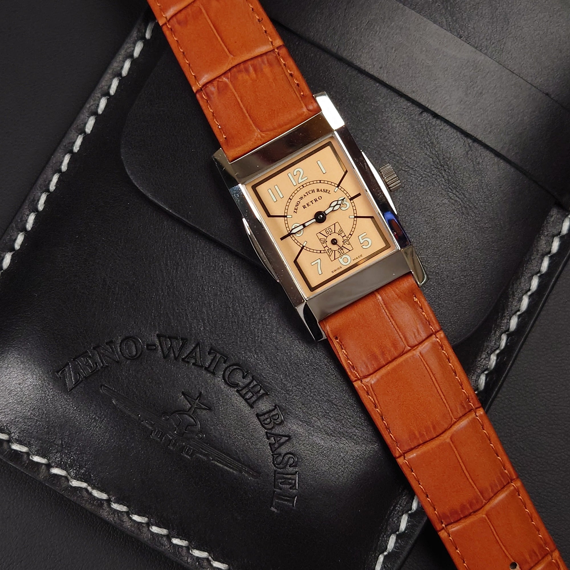 瑞士 Zeno-Watch Basel Art Deco Rectangular Winder 手動上鏈錶 3043-i3