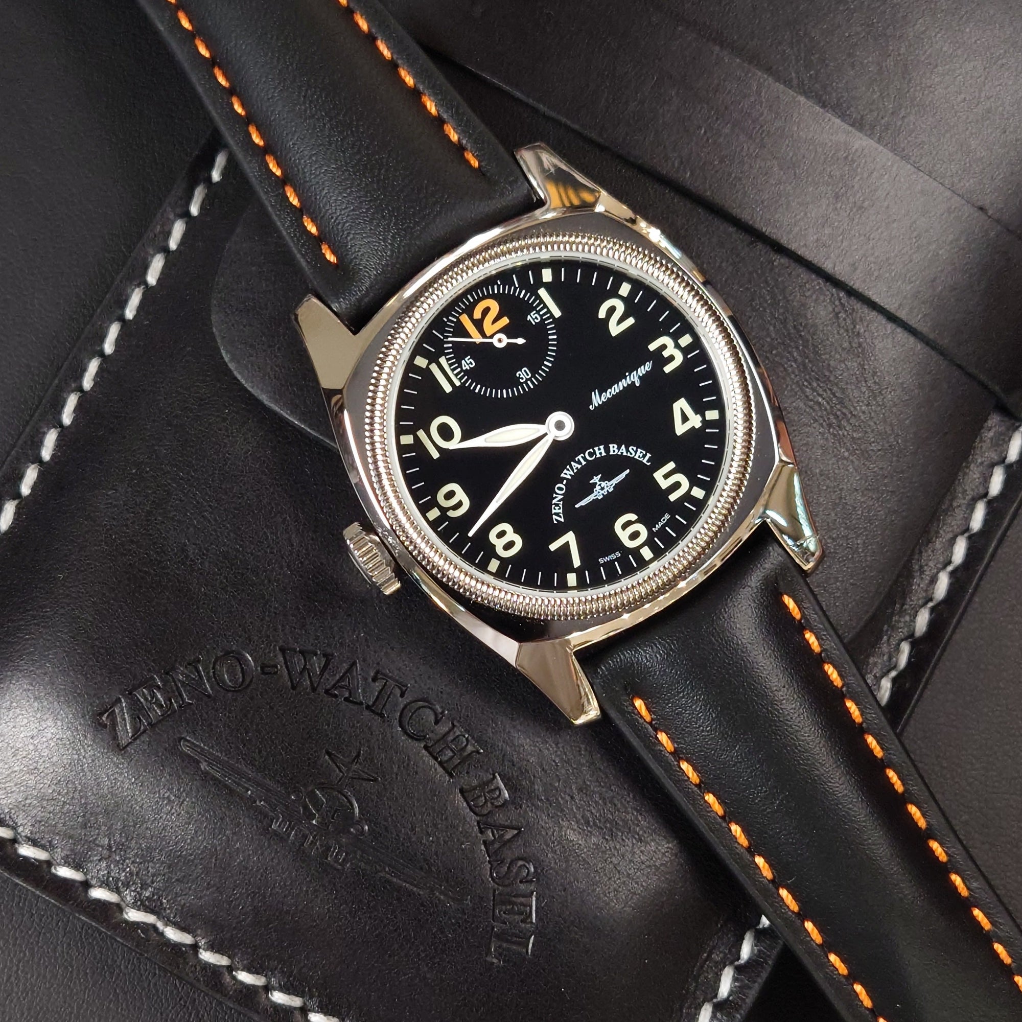 瑞士 Zeno-Watch Basel Retro Carre Winder – Lefthander 左手手動機械錶 6164-12-a15 ETA6498