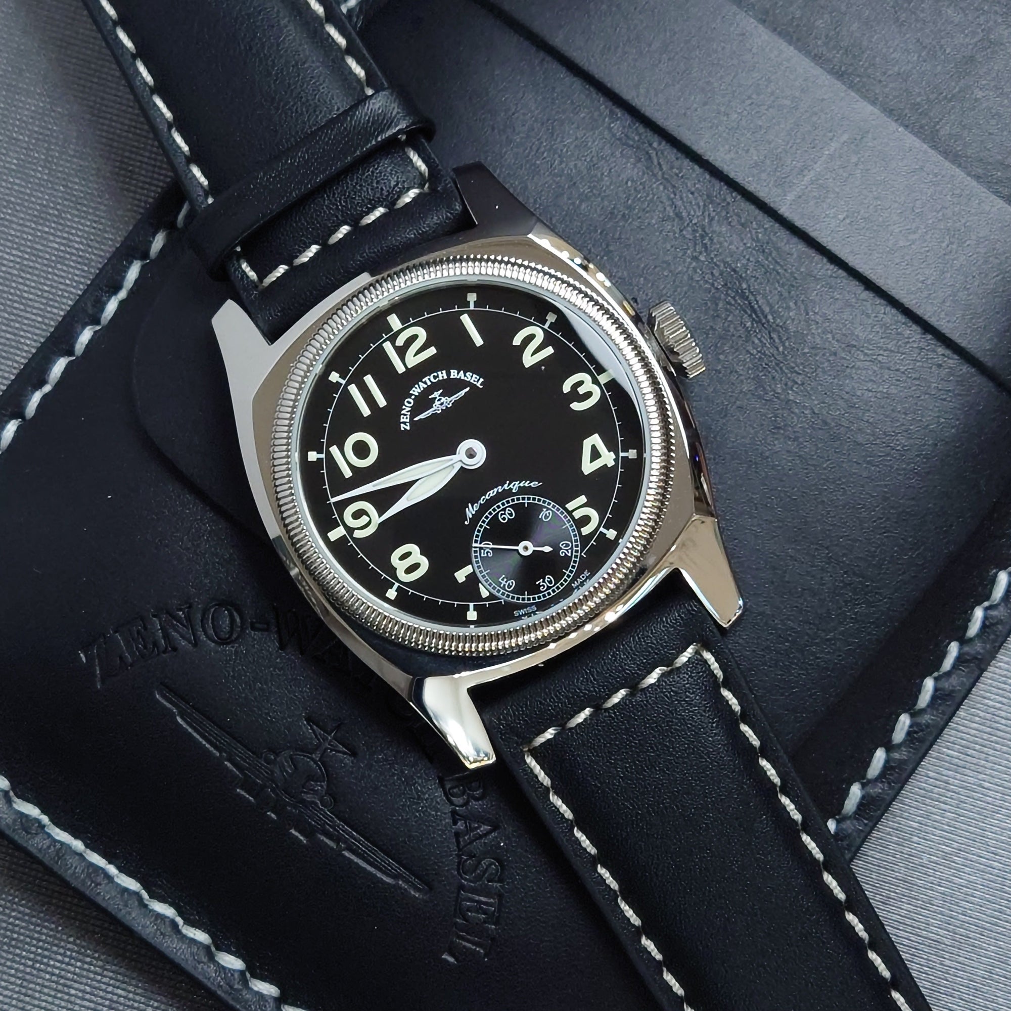 瑞士 Zeno-Watch Basel Retro Carre Winder 手動上鏈錶 6164-6-a1 ETA6498