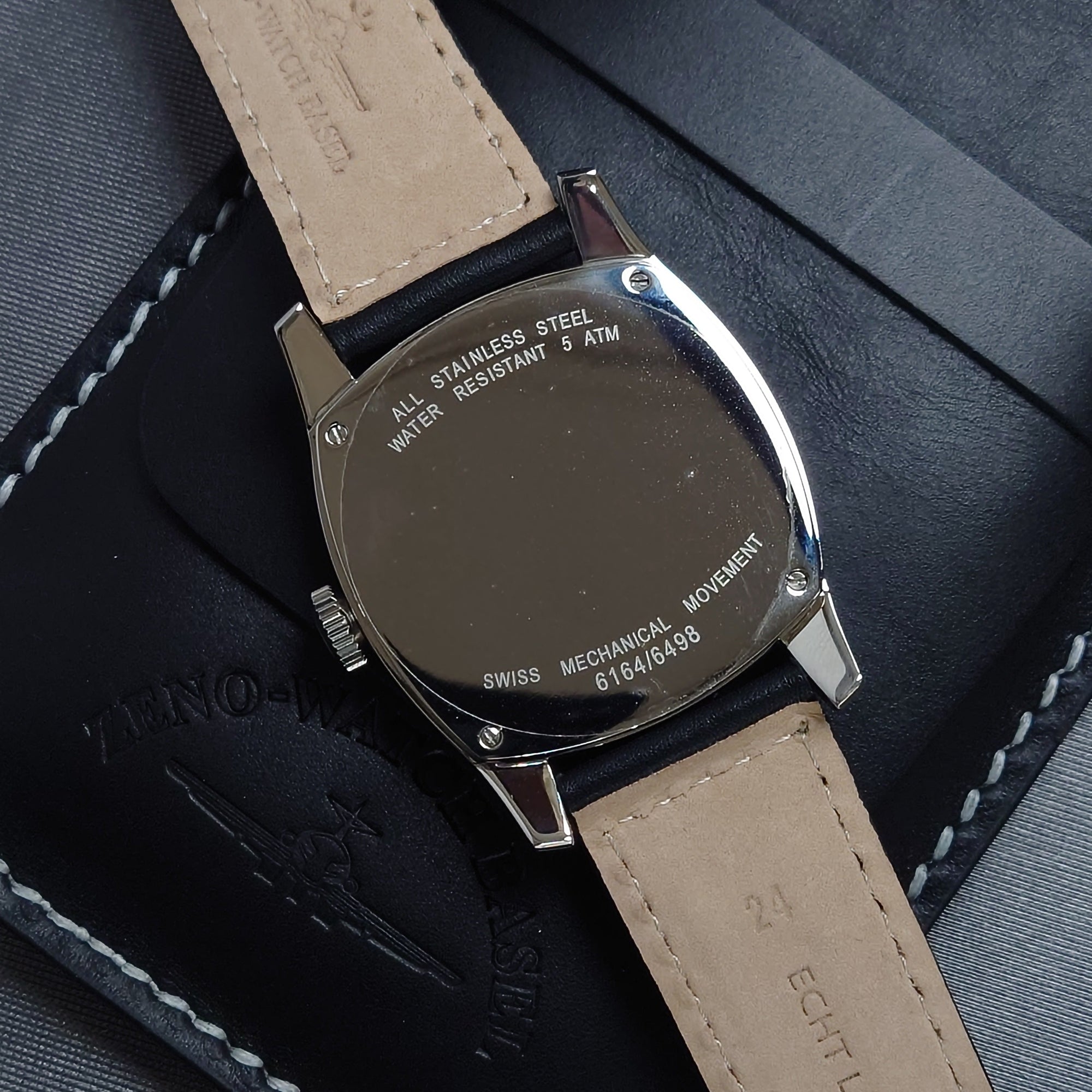 瑞士 Zeno-Watch Basel Retro Carre Winder 手動上鏈錶 6164-6-a1