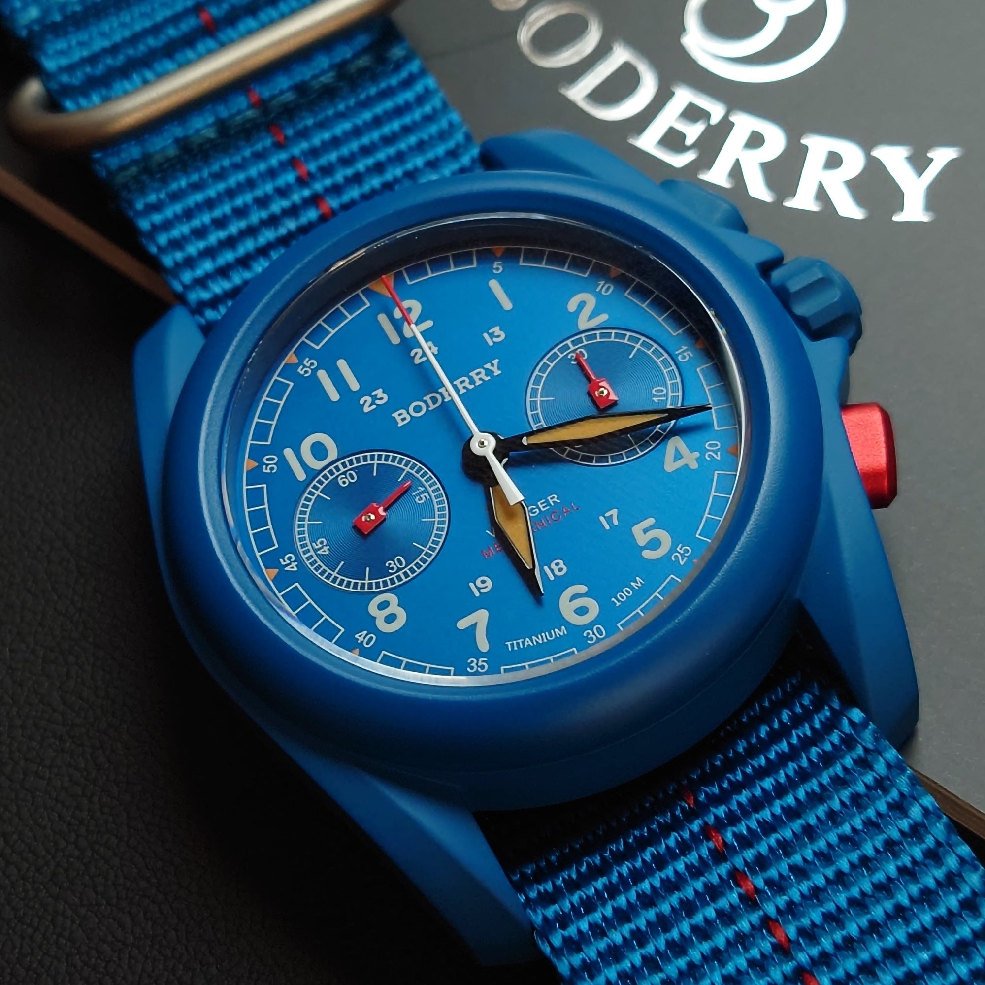 Boderry VOYAGER Chronograph Titanium - BD-M02TBC-03B Blue