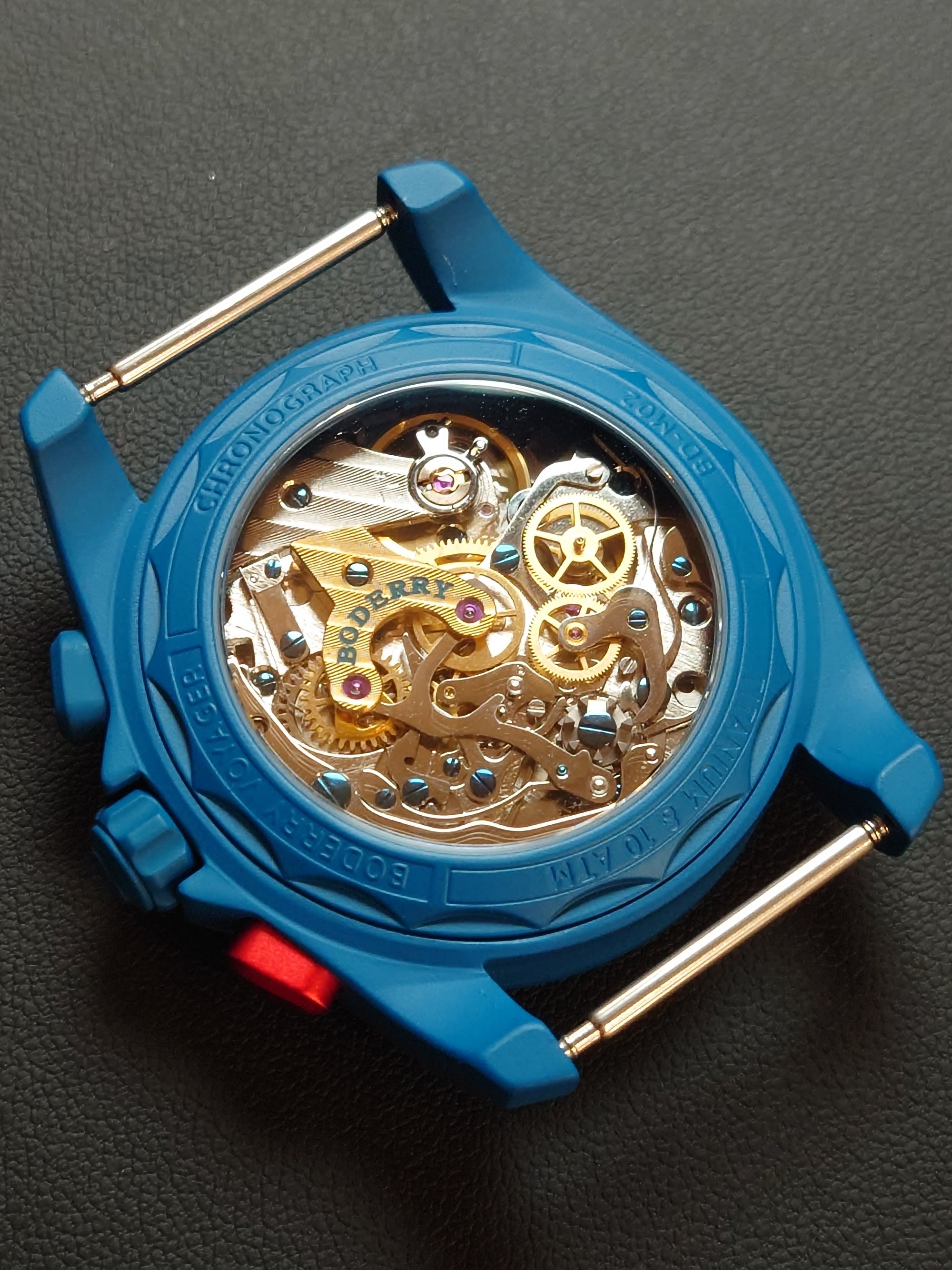 case back Boderry VOYAGER Chronograph Titanium - BD-M02TBC-03B Blue