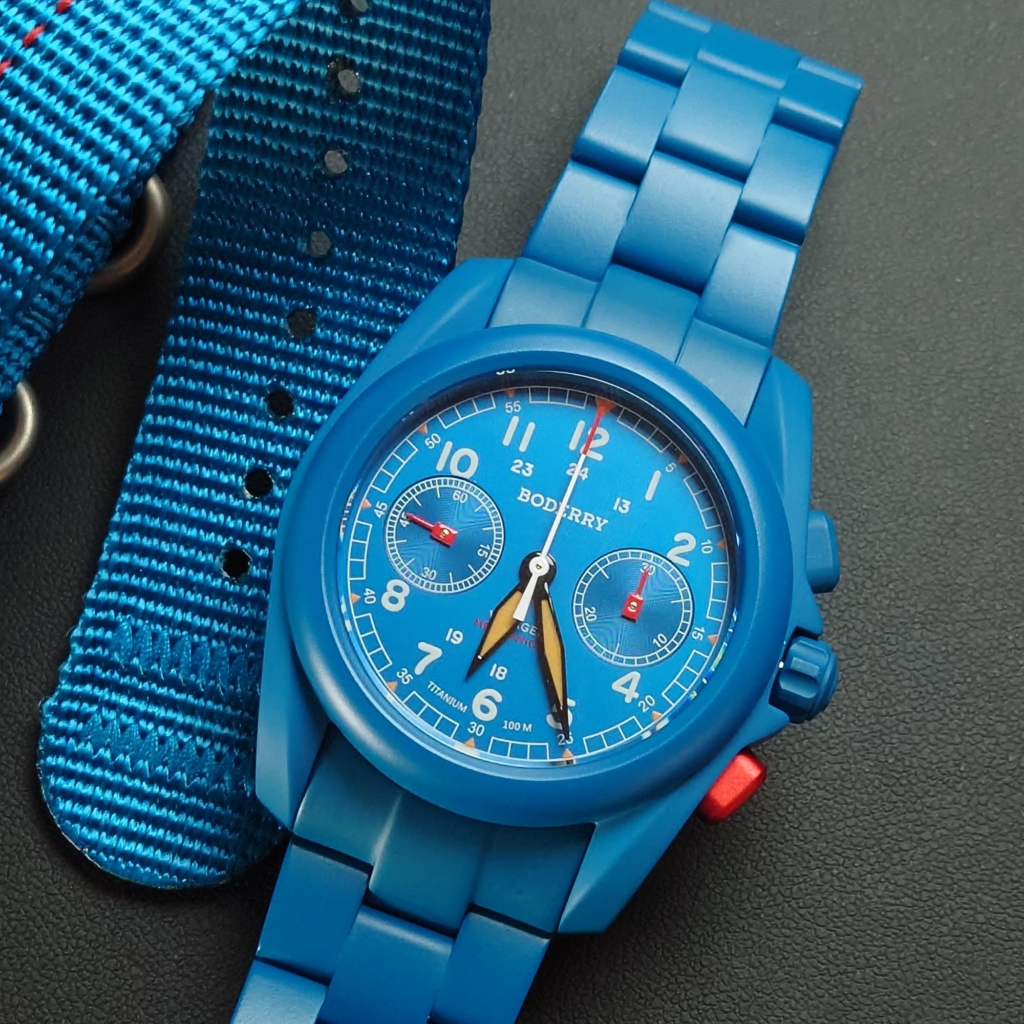 Boderry VOYAGER Chronograph Titanium - BD-M02TBC-03B Blue