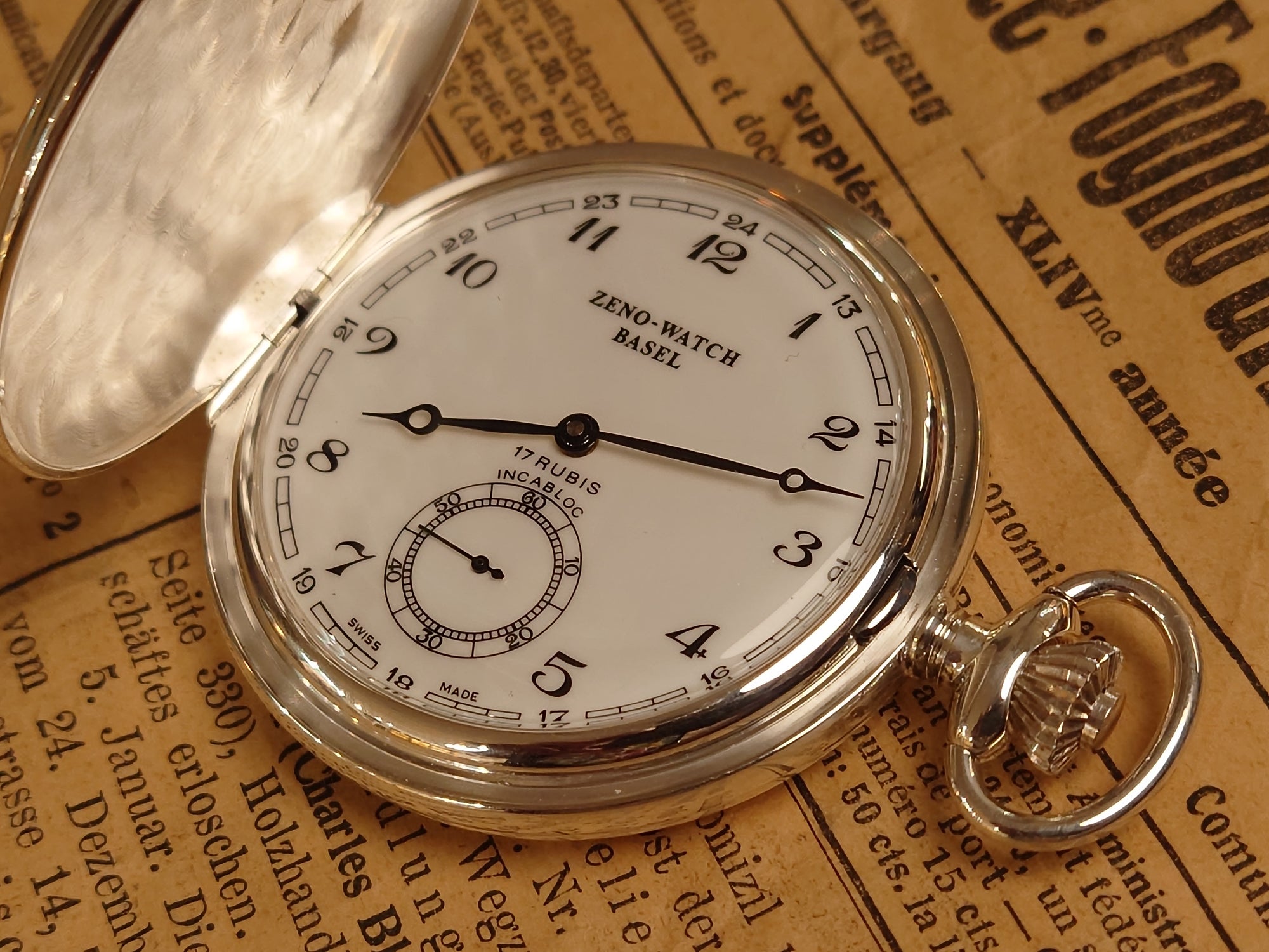 Zeno-Watch Basel 925 純銀陀錶