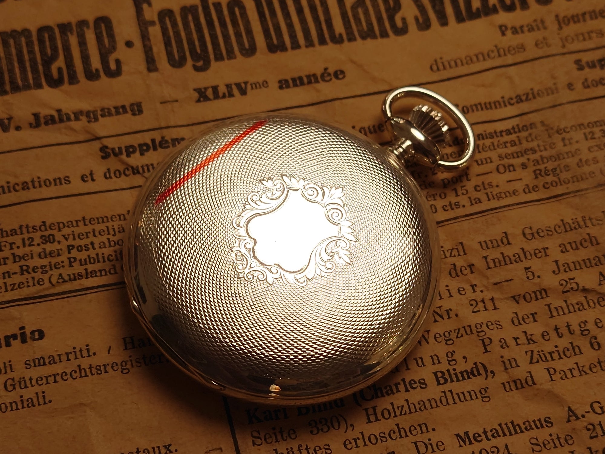 Zeno-Watch Basel 925 silver pocket watch