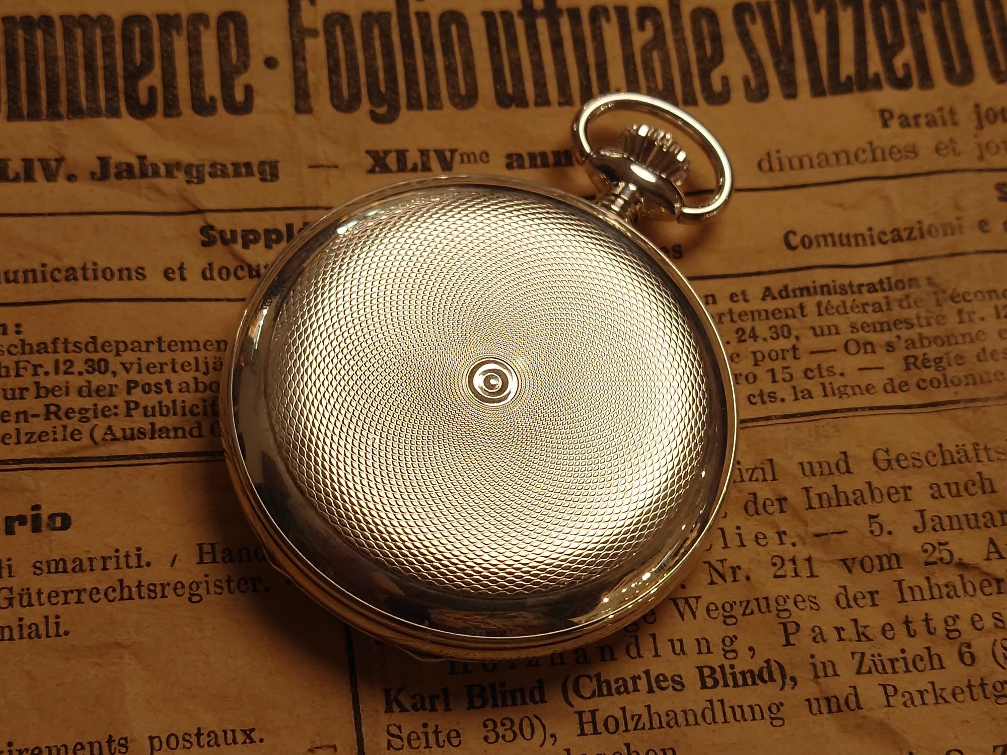 Zeno-Watch Basel 925 silver pocket watch