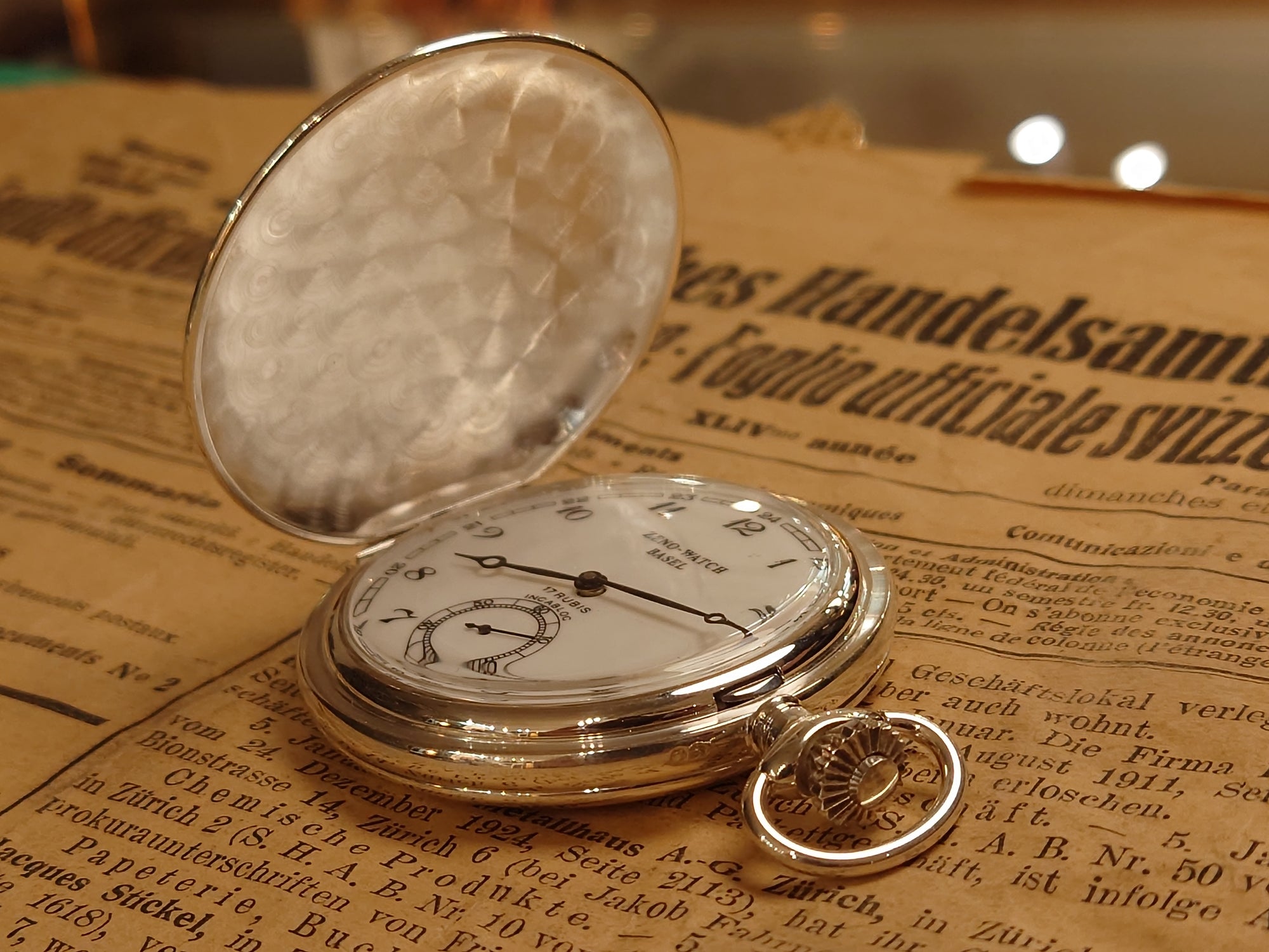 Zeno-Watch Basel 925 silver pocket watch