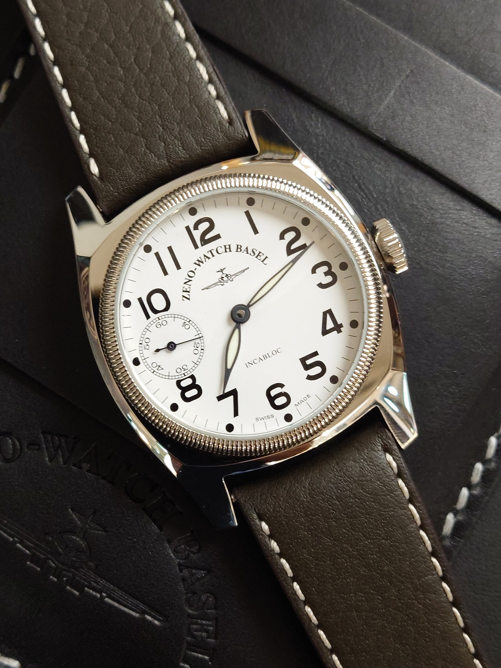 瑞士 Zeno-Watch Basel Retro Carre Winder 手動上鏈錶 6164-9-a3