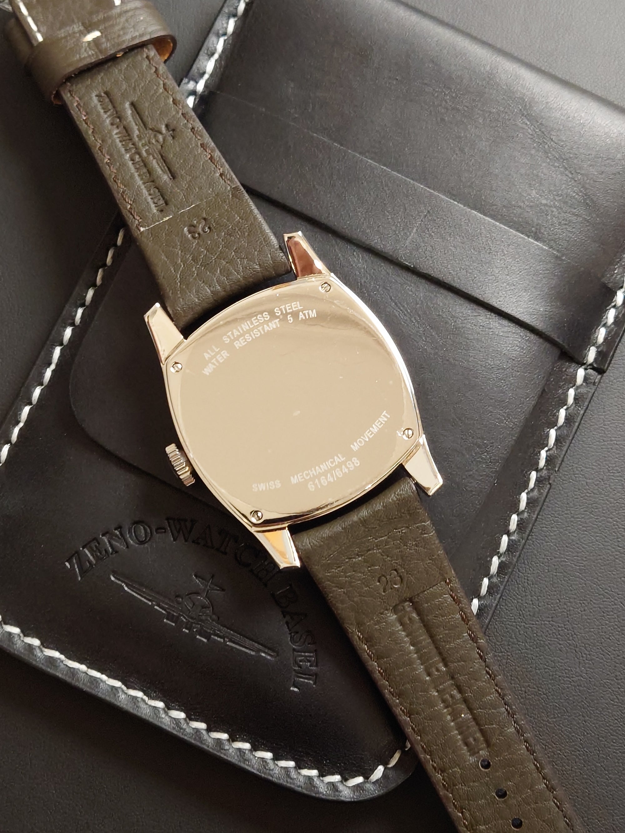 瑞士 Zeno-Watch Basel Retro Carre Winder 手動上鏈錶 6164-9-a3