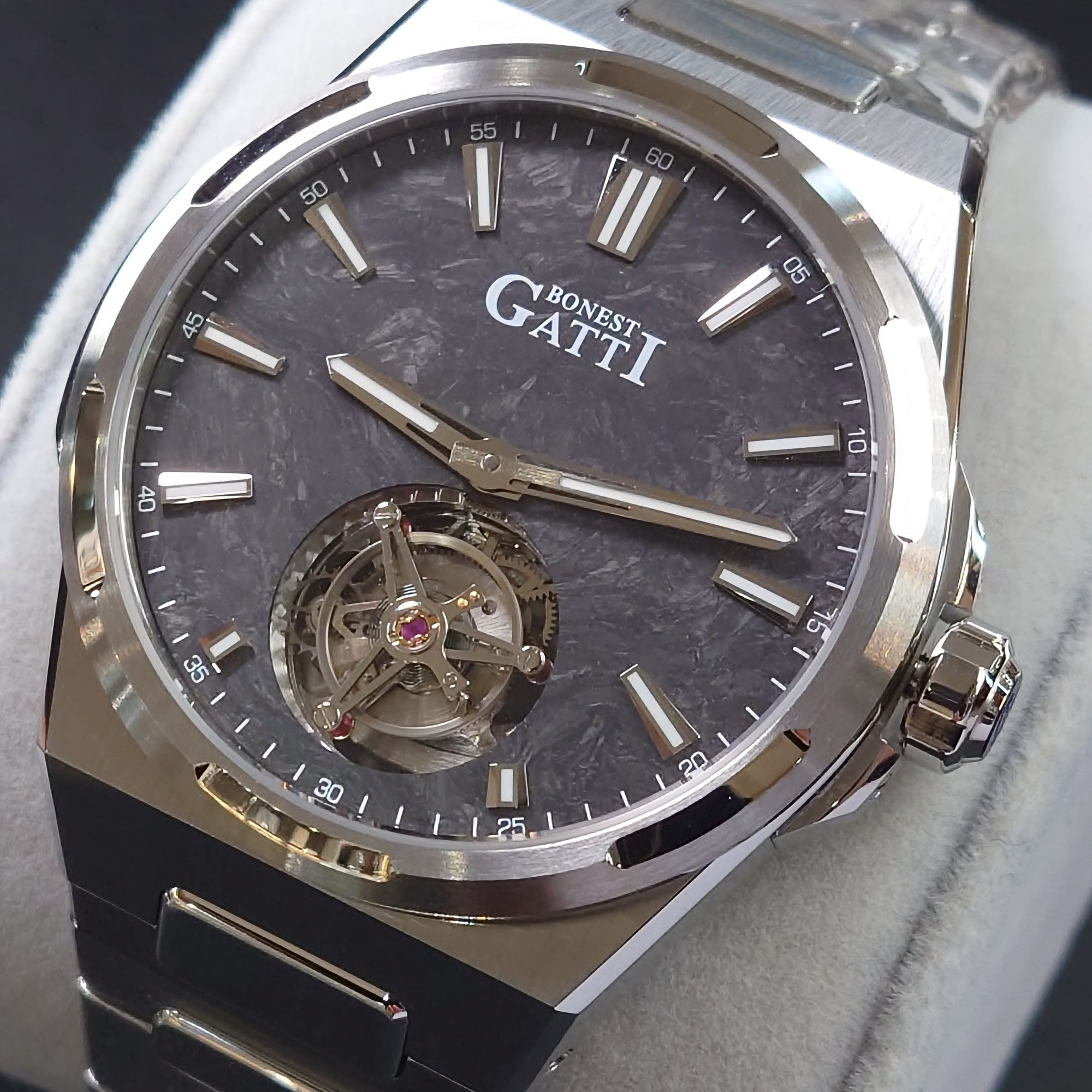 Bonest Gatti BG7006 Carbon Fiber Luminous Dial Tourbillon