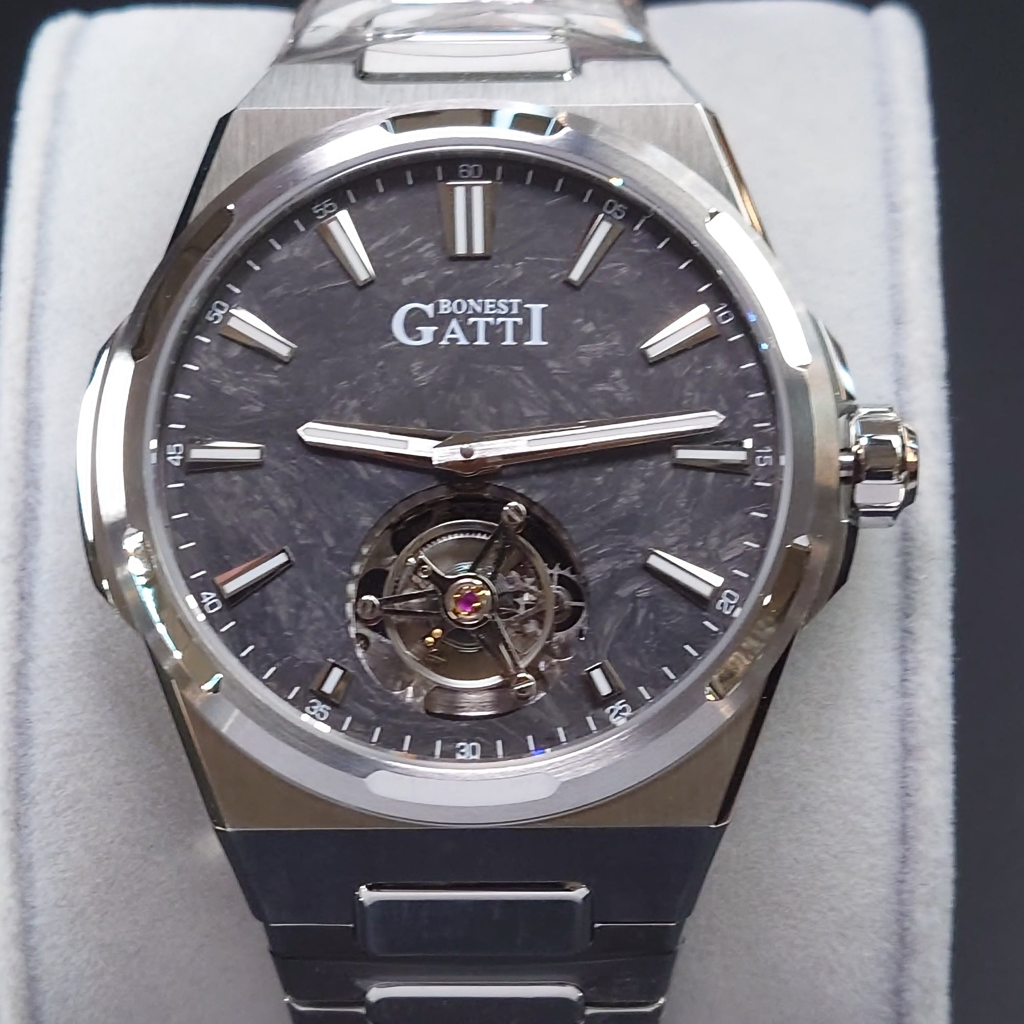 Bonest Gatti BG7006 Carbon Fiber Luminous Dial Tourbillon