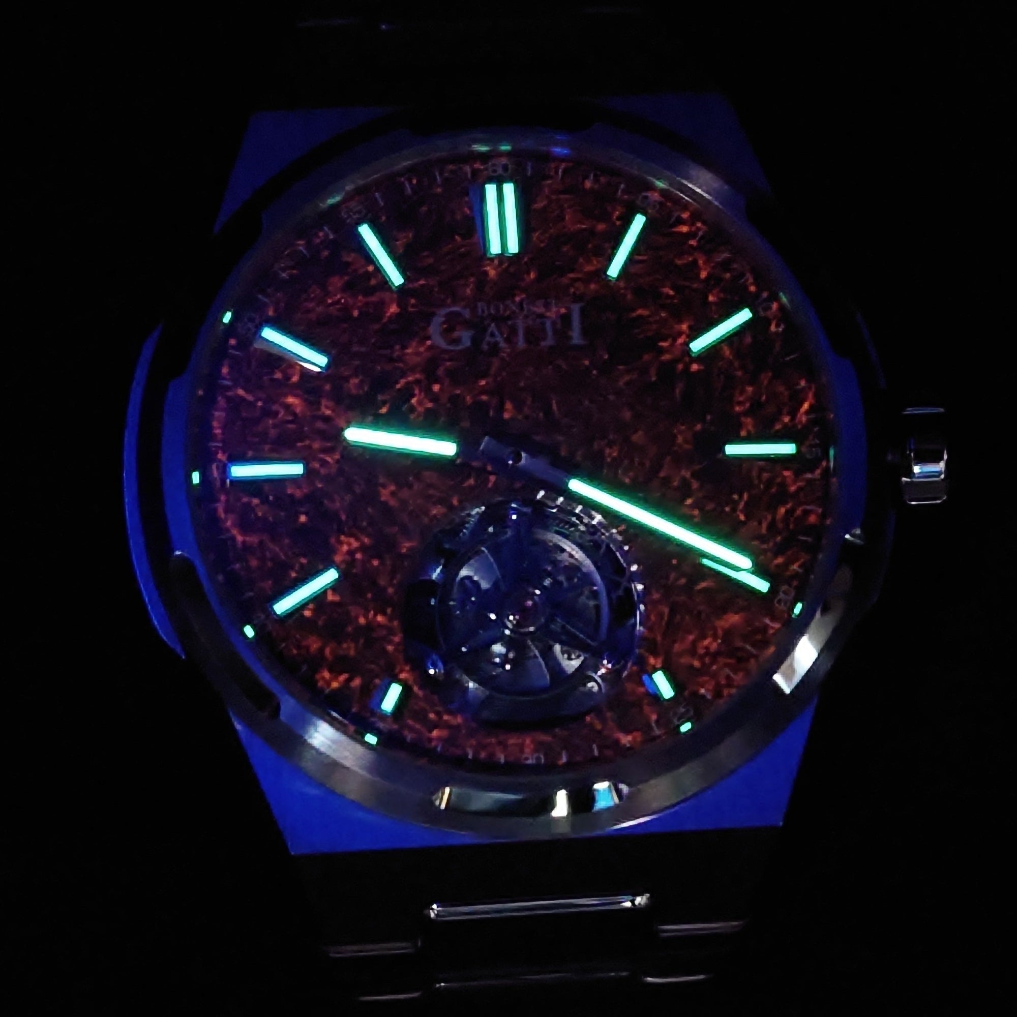 Bonest Gatti BG7006 Carbon Fiber Luminous Dial Tourbillon