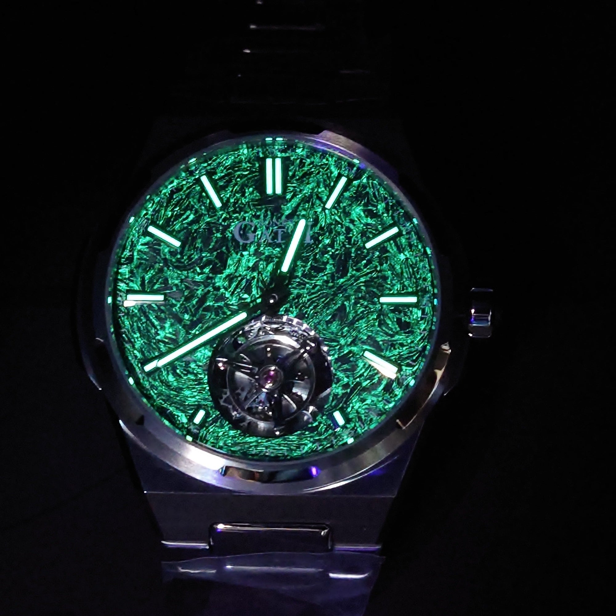 Bonest Gatti BG7006 Carbon Fiber Luminous Dial Tourbillon