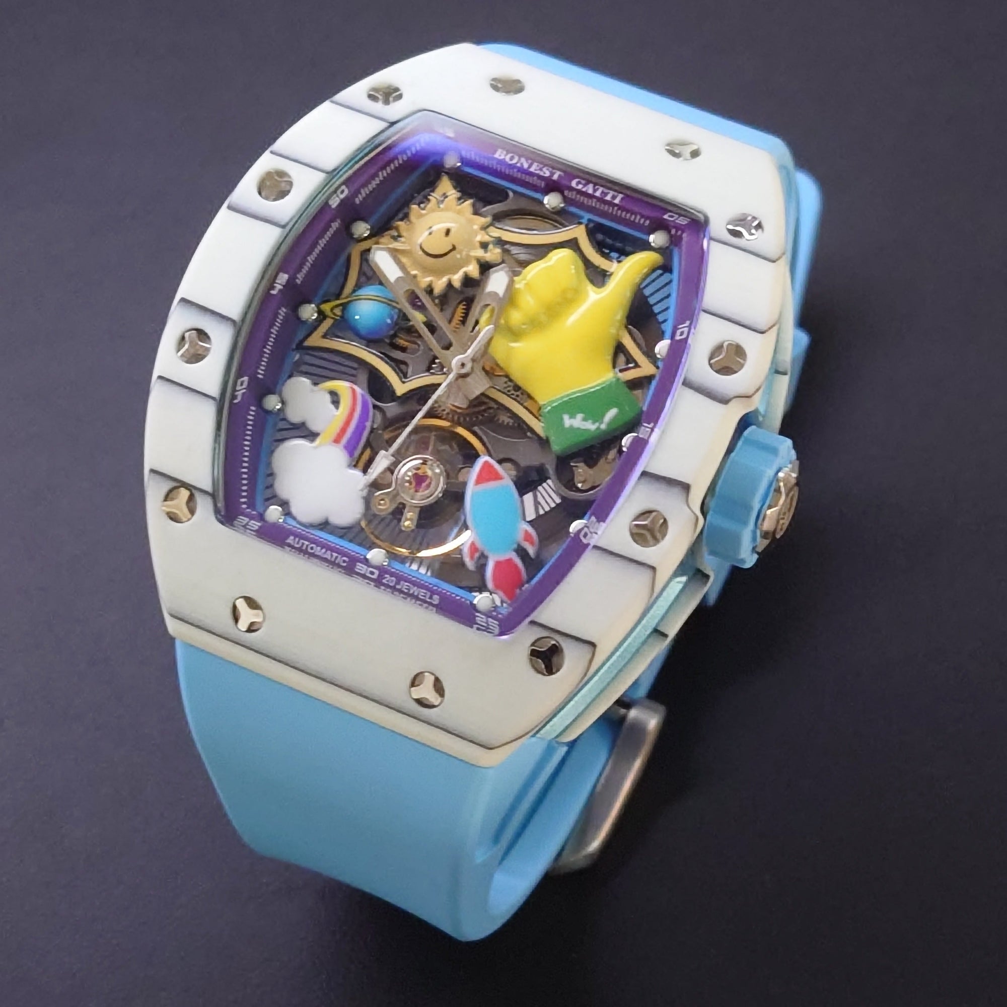 Bonest Gatti 夜光碳纖維自動錶 BG9001-R2