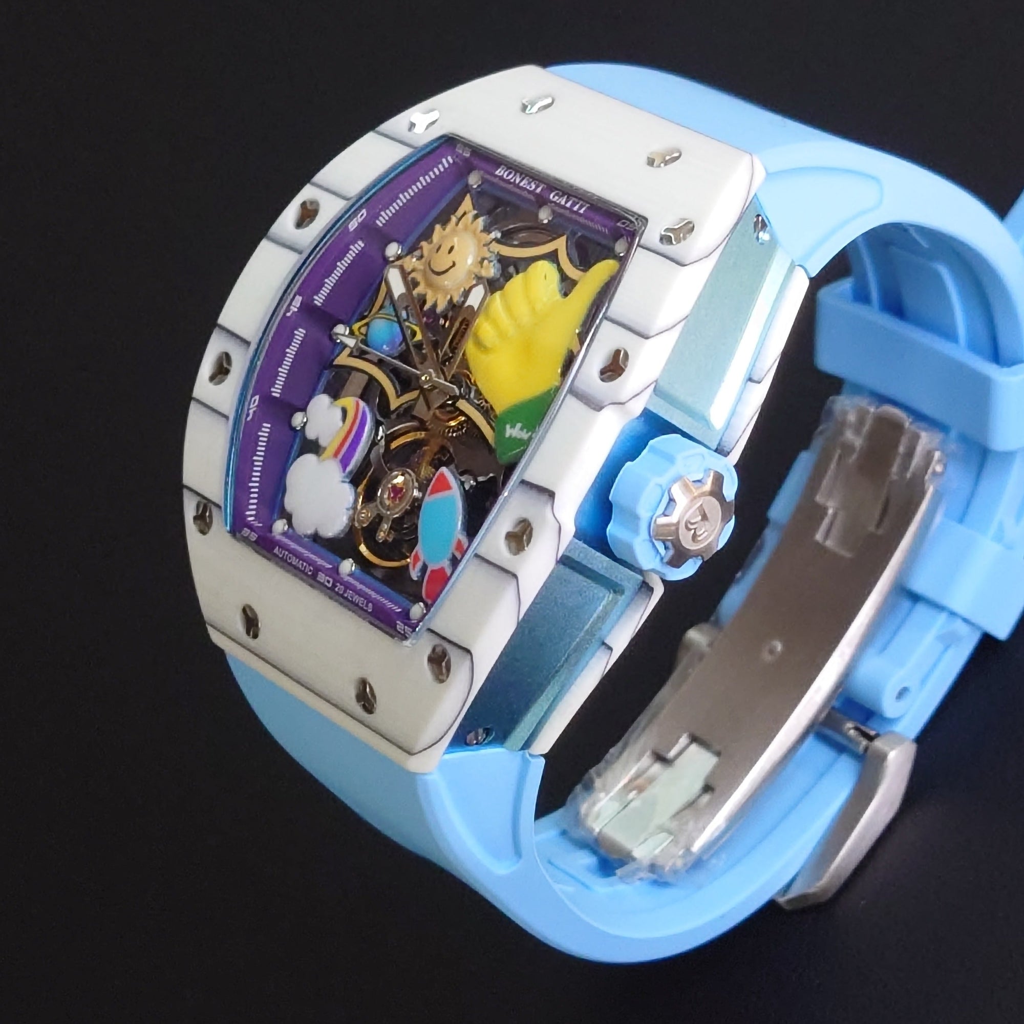 Bonest Gatti 夜光碳纖維自動錶 BG9001-R2