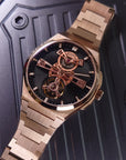 Bonest Gatti Hollow-Out Dial Integrated Strap Automatic Watch - BG8014-S3
