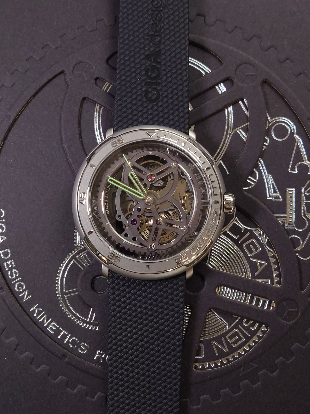 CIGA design Vector Automatic Watch - Titanium V011-TIGR-6B
