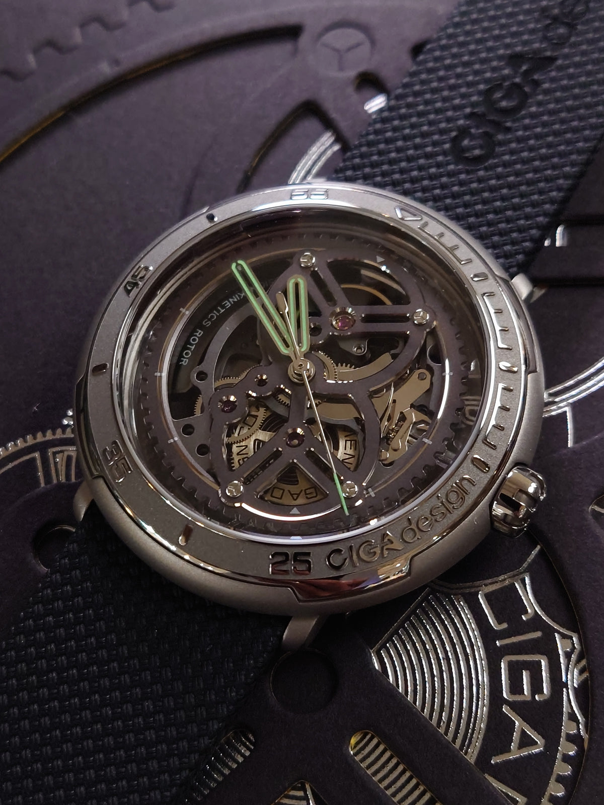 CIGA design Vector Automatic Watch - Titanium V011-TIGR-6B