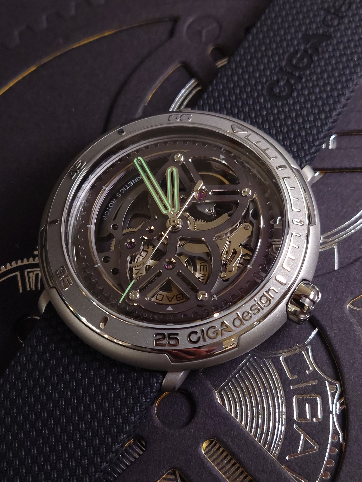 CIGA design Vector Automatic Watch - Titanium V011-TIGR-6B