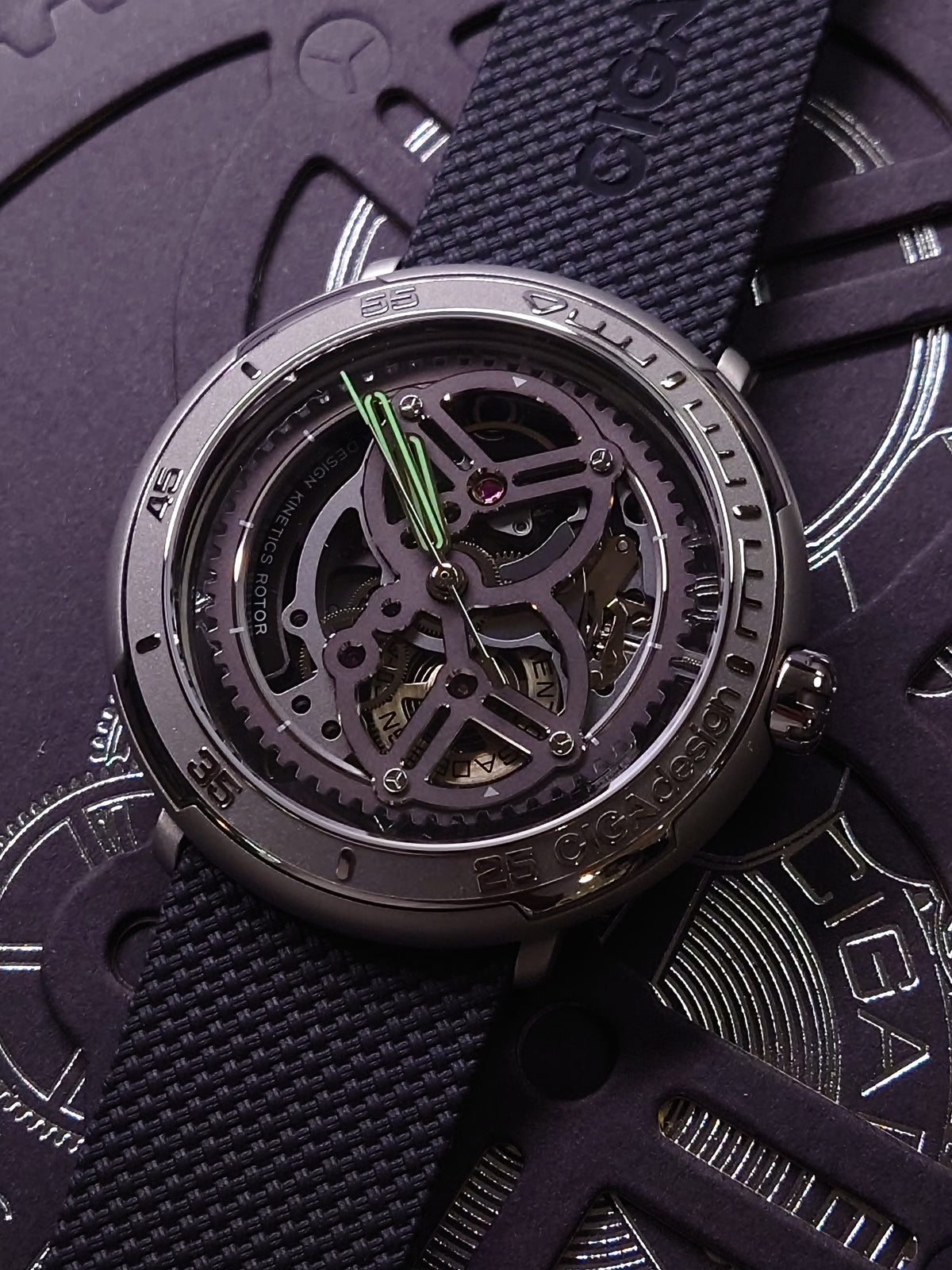 CIGA design Vector Automatic Watch - Titanium V011-TIGR-6B