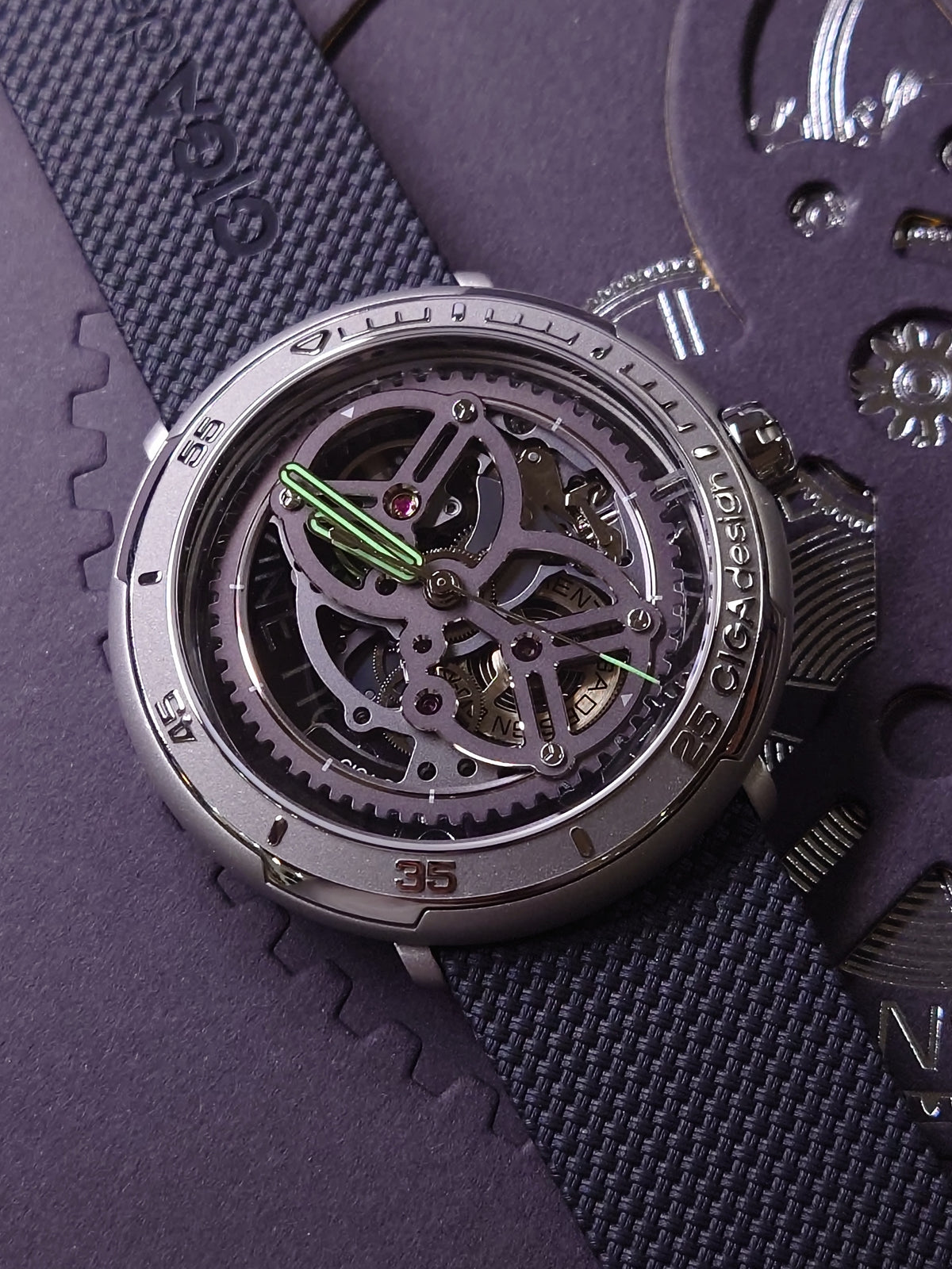 CIGA design Vector Automatic Watch - Titanium V011-TIGR-6B