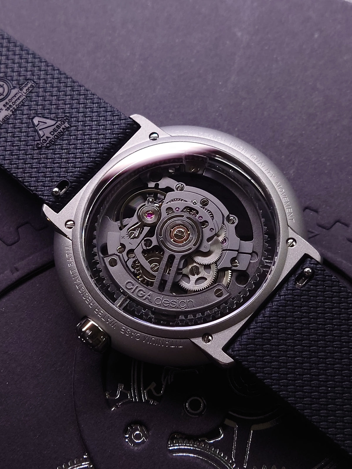 CIGA design Vector Automatic Watch - Titanium V011-TIGR-6B