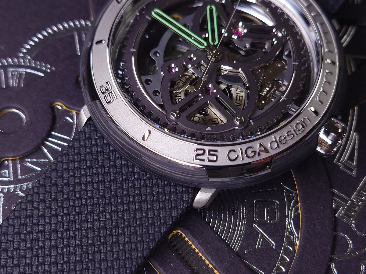 CIGA design Vector Automatic Watch - Carbon case V011TCGR-6B