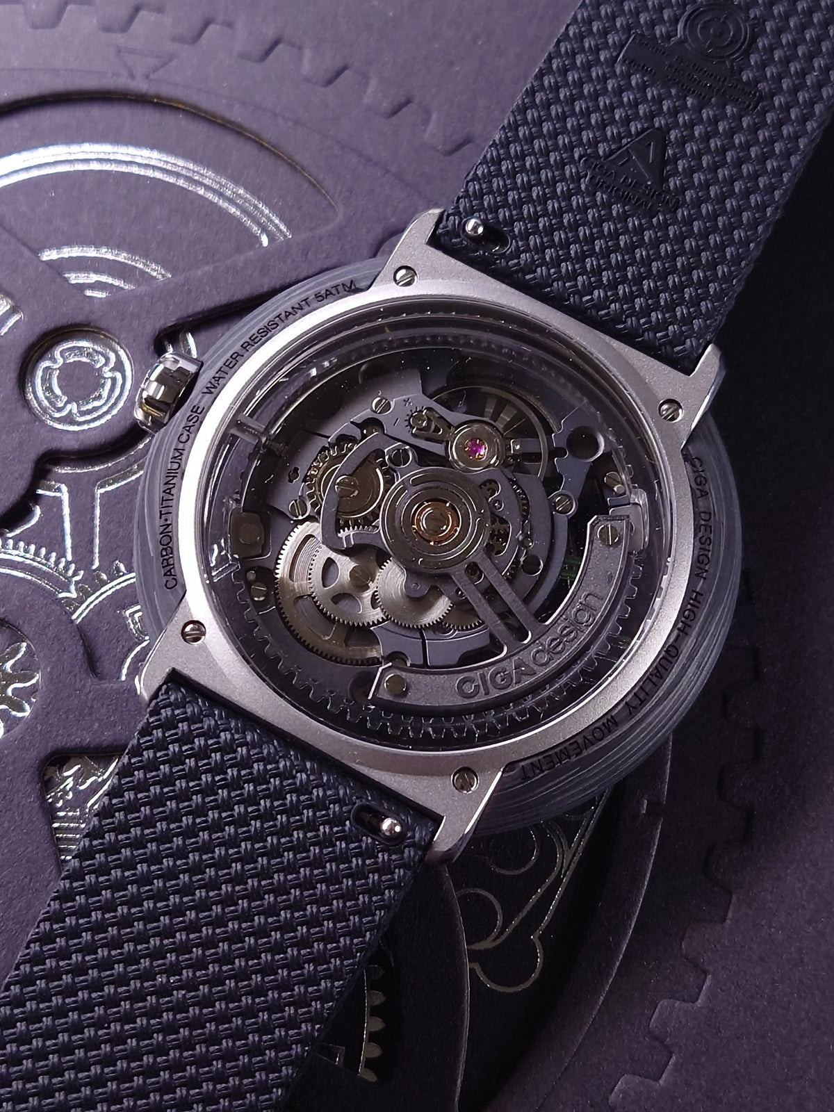 CIGA design Vector Automatic Watch - Carbon case V011TCGR-6B