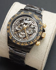 Bonest Gatti Carbon Fiber Bezel Skeleton Multi-function Mechanical Watch - Day, Month, 24-hour. BG8019-S1