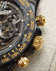 Bonest Gatti Carbon Fiber Bezel Skeleton Multi-function Mechanical Watch - Day, Month, 24-hour. BG8019-S1