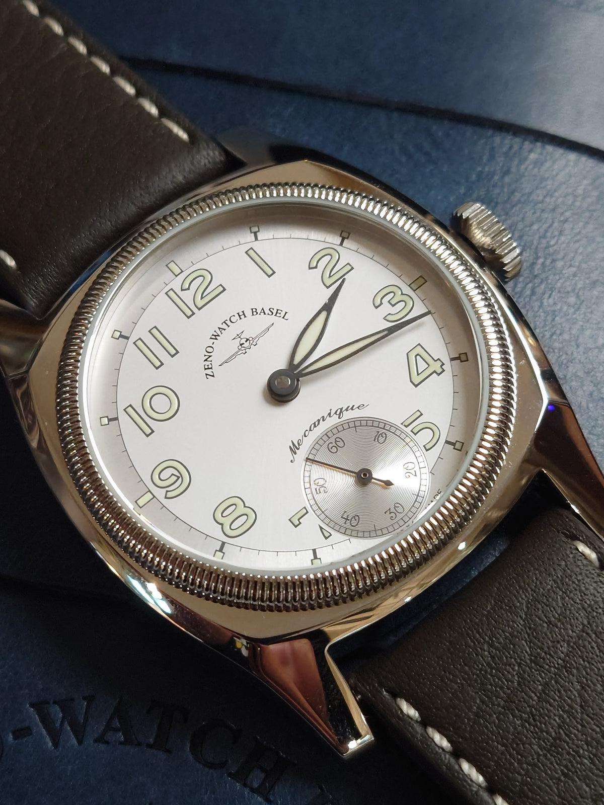 瑞士 Zeno-Watch Basel Retro Carre Winder 手動上鏈錶 6164-6-a3