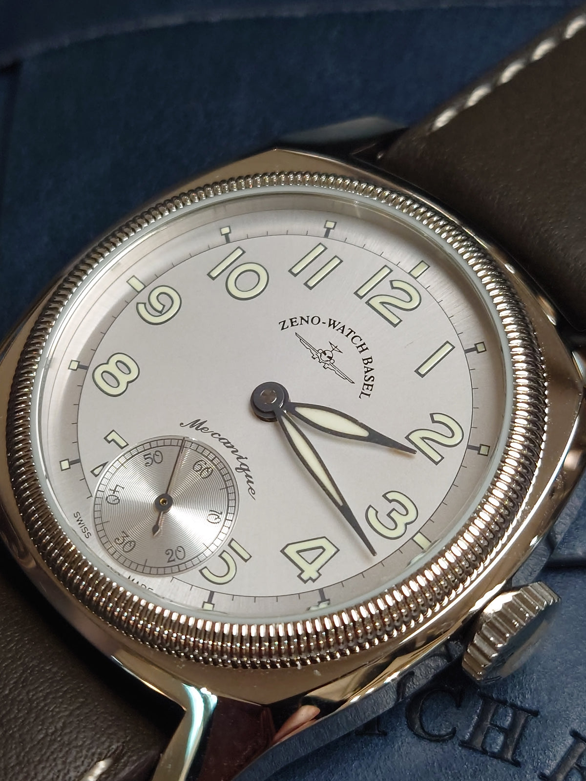 瑞士 Zeno-Watch Basel Retro Carre Winder 手動上鏈錶 6164-6-a3