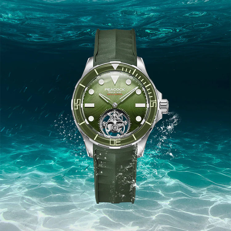 Peacock HAIYI Tourbillon Watch Diver [Limited Edition] -  PFG0601.01 Green