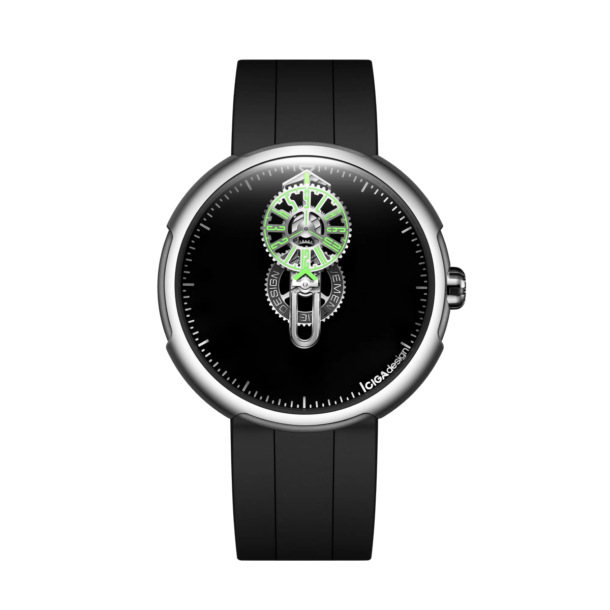 CIGA design AUTOMATIC WANDERING HOUR WATCH · TIME CIPHER - T021-SISI-6B Silver