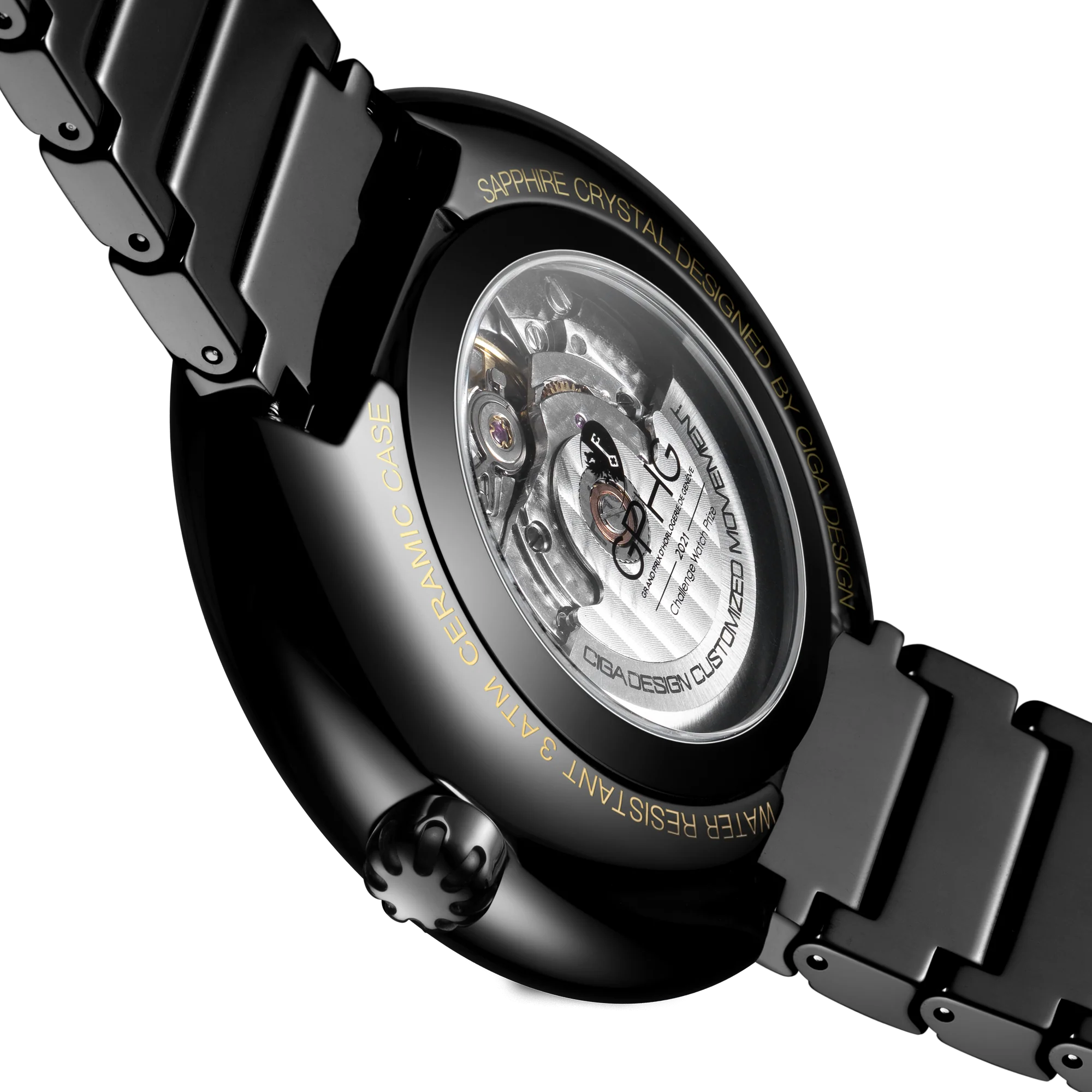 case back CIGA design MECHANICAL WATCH BLUE PLANET II · GILDED AGE